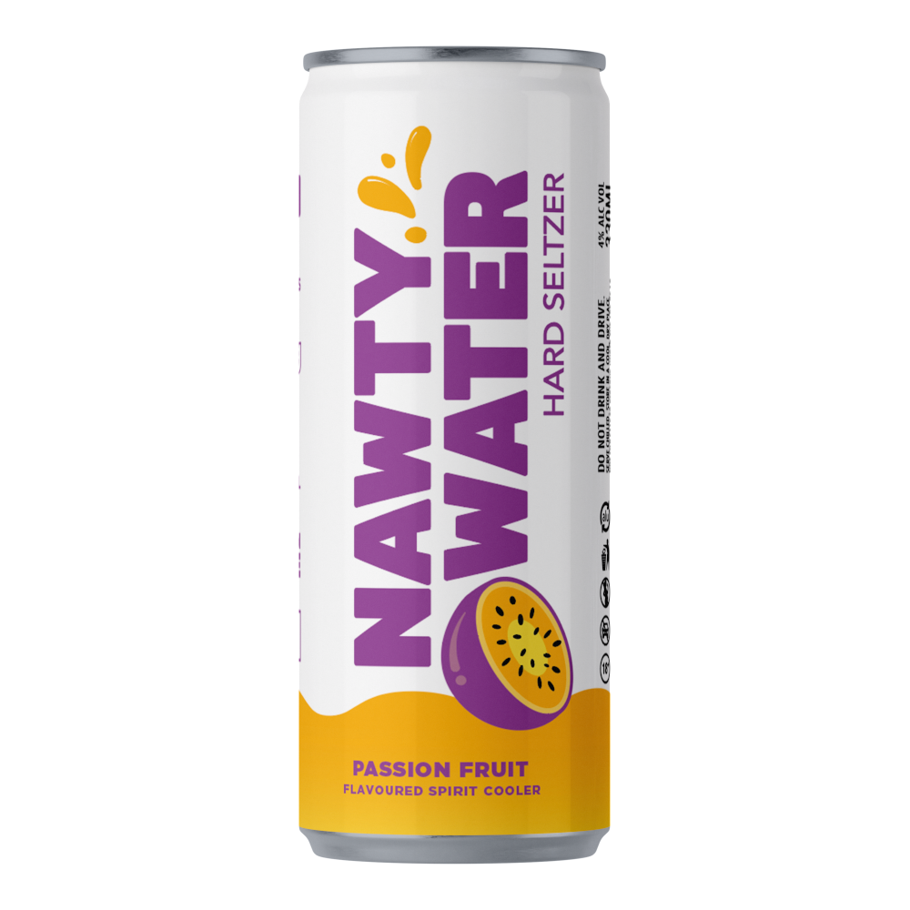 Nawty Water Hard Seltzer Pasion Fruit 4%