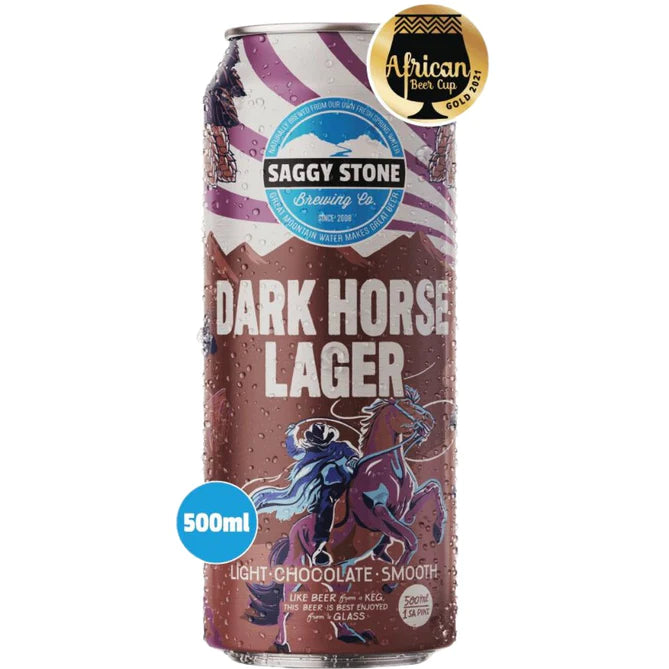Saggy Stone Dark Horse Lager 500ml CAN